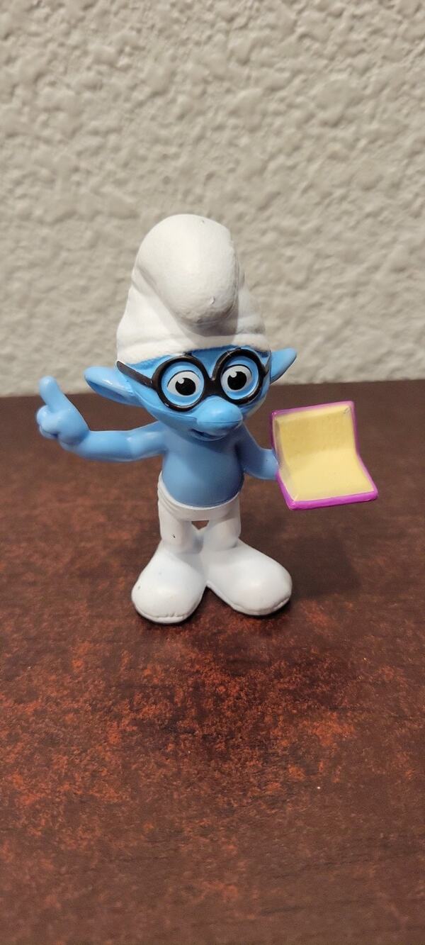 McDonald's Happy Meal Toy 2013 The Smurfs 2 #5 Brainy Smurf (Loose)